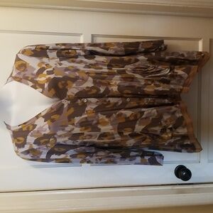 Lori Goldstein long sleeve button down shirt/cardigan.